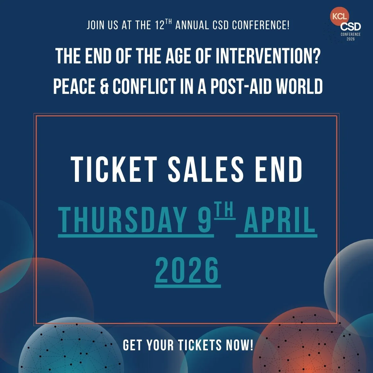 🚨 Ticket sales for the 2026 CSD Conference end this Thursday, April 9th 2026!

Make sure to reserve your spot before April 9th to enjoy:
- 4 Expert Panels 
- Evening Drinks Reception
- Opportunities to Network with Experts and Peers over a Light Lun