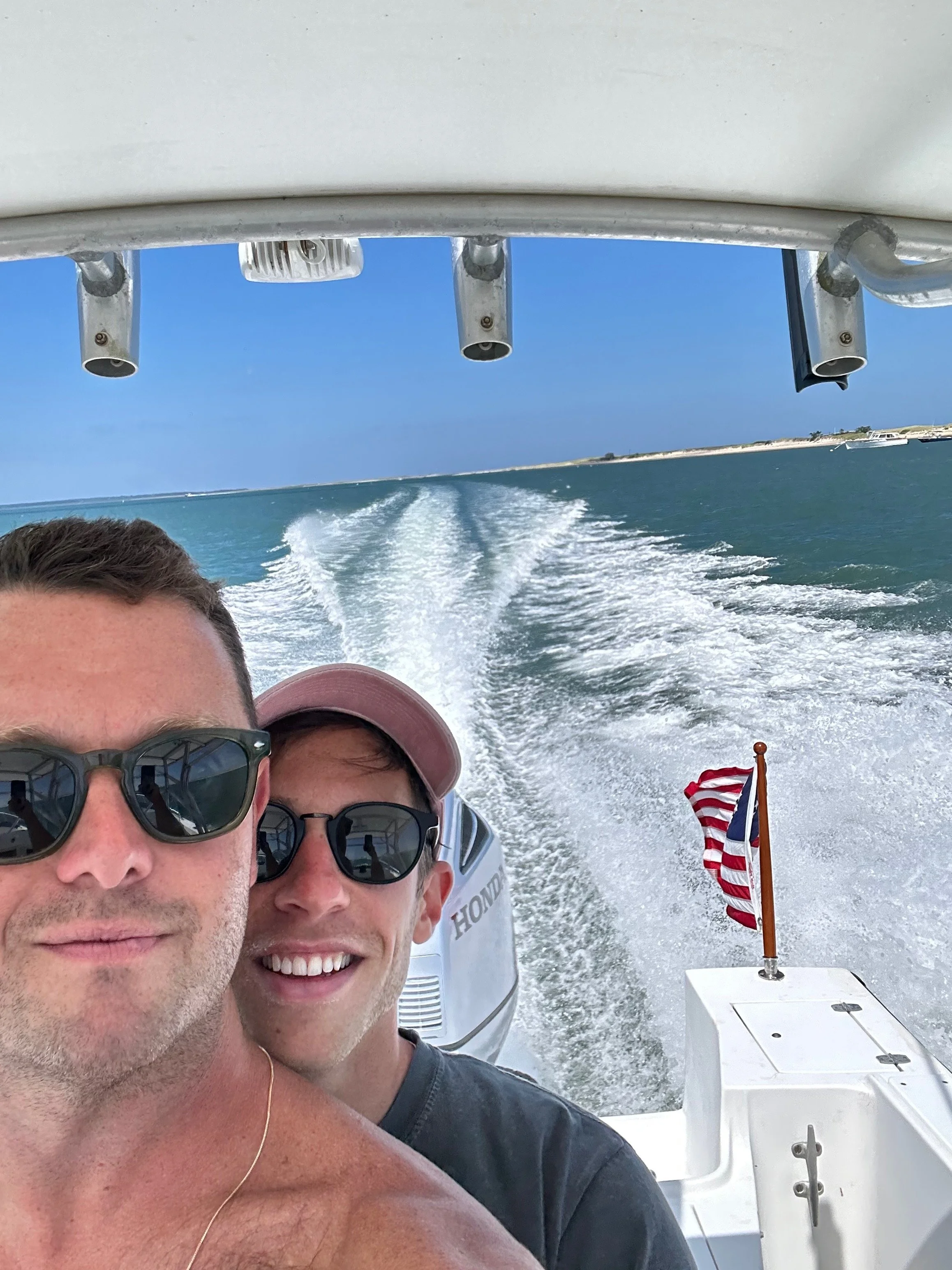 on the boat on pleasant bay