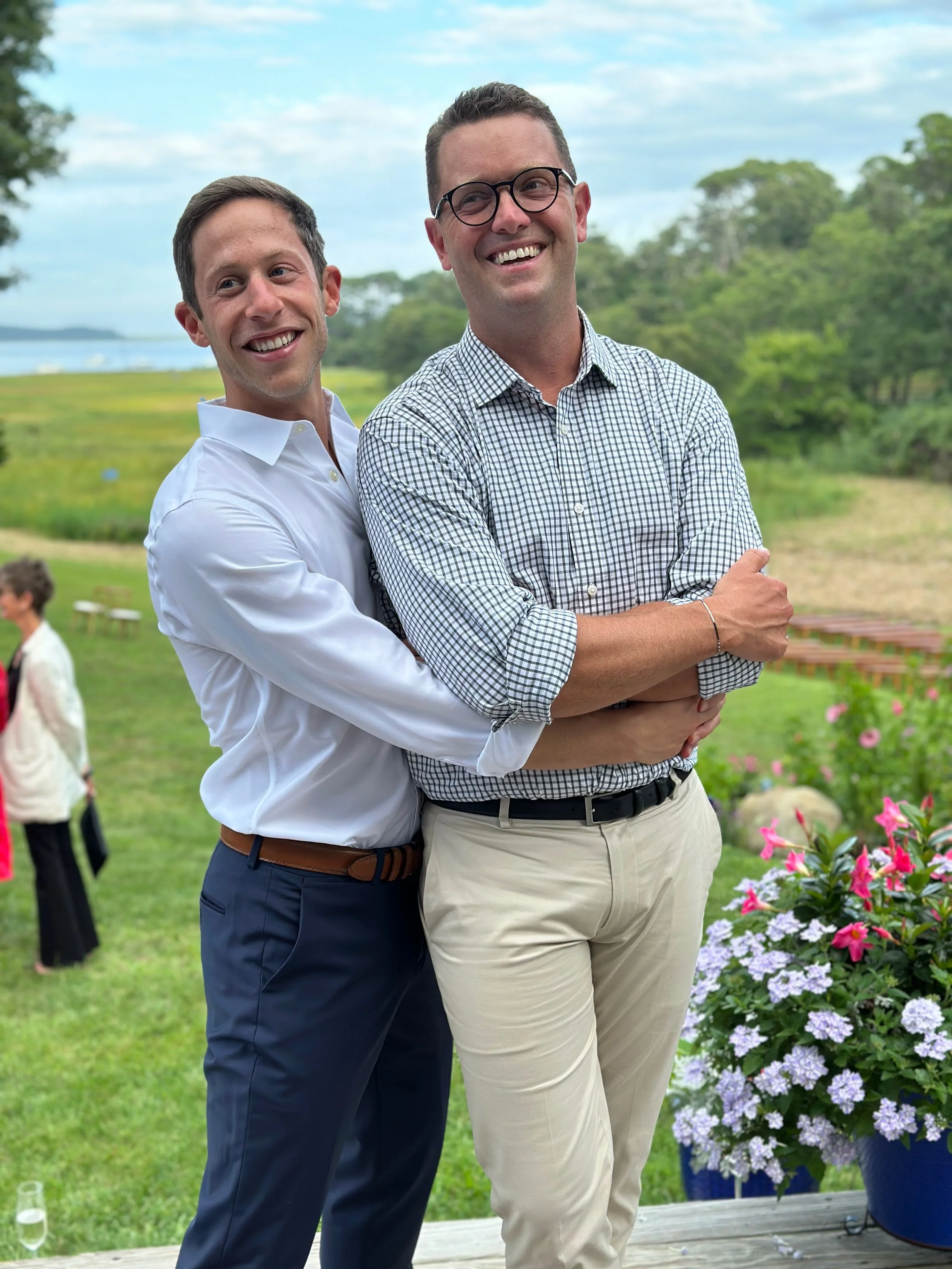 at tori + jack's wedding on the cape