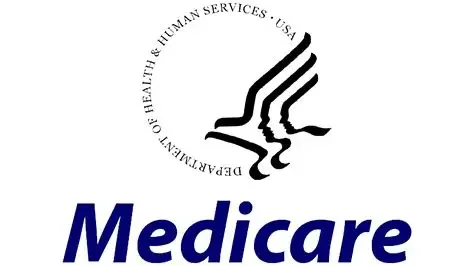 The logo of the Department of Health and Human Services, USA, featuring an eagle and the word 'Medicare'.