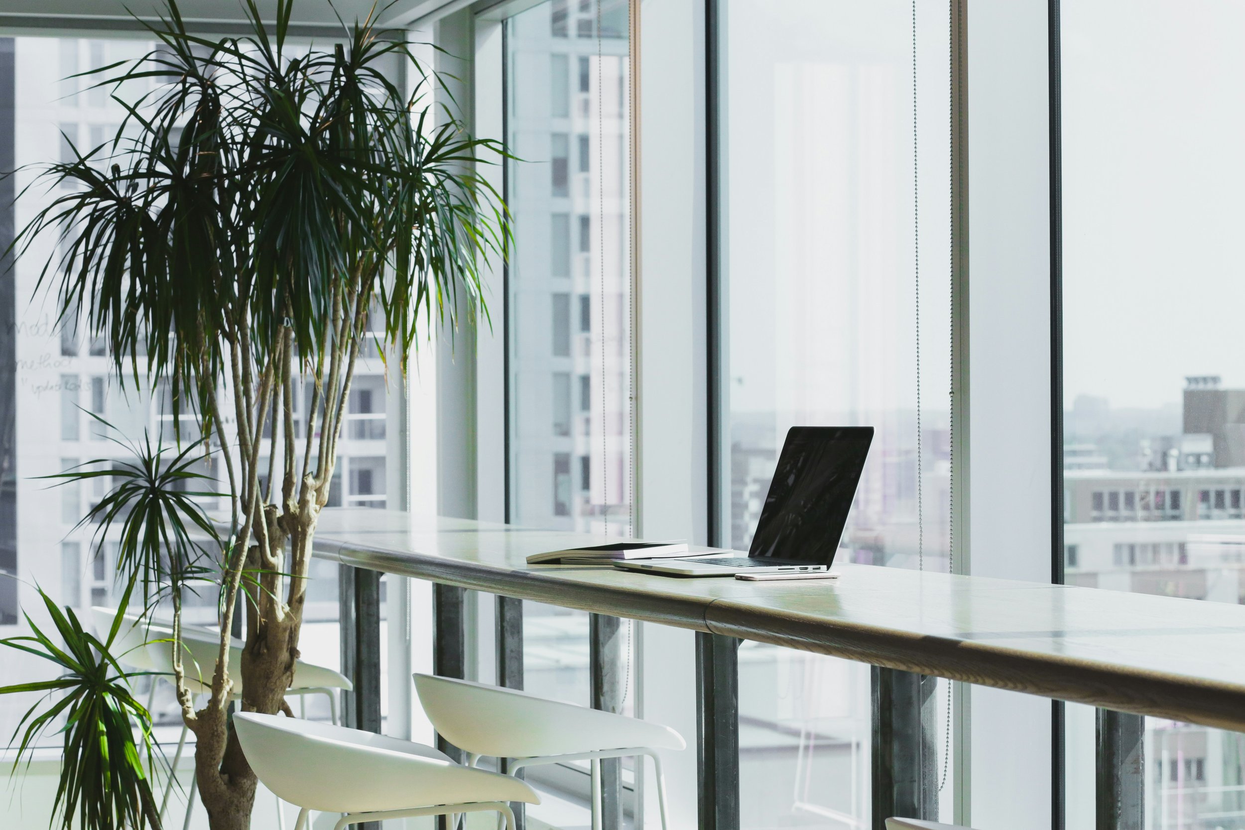 laptop in a professional workspace