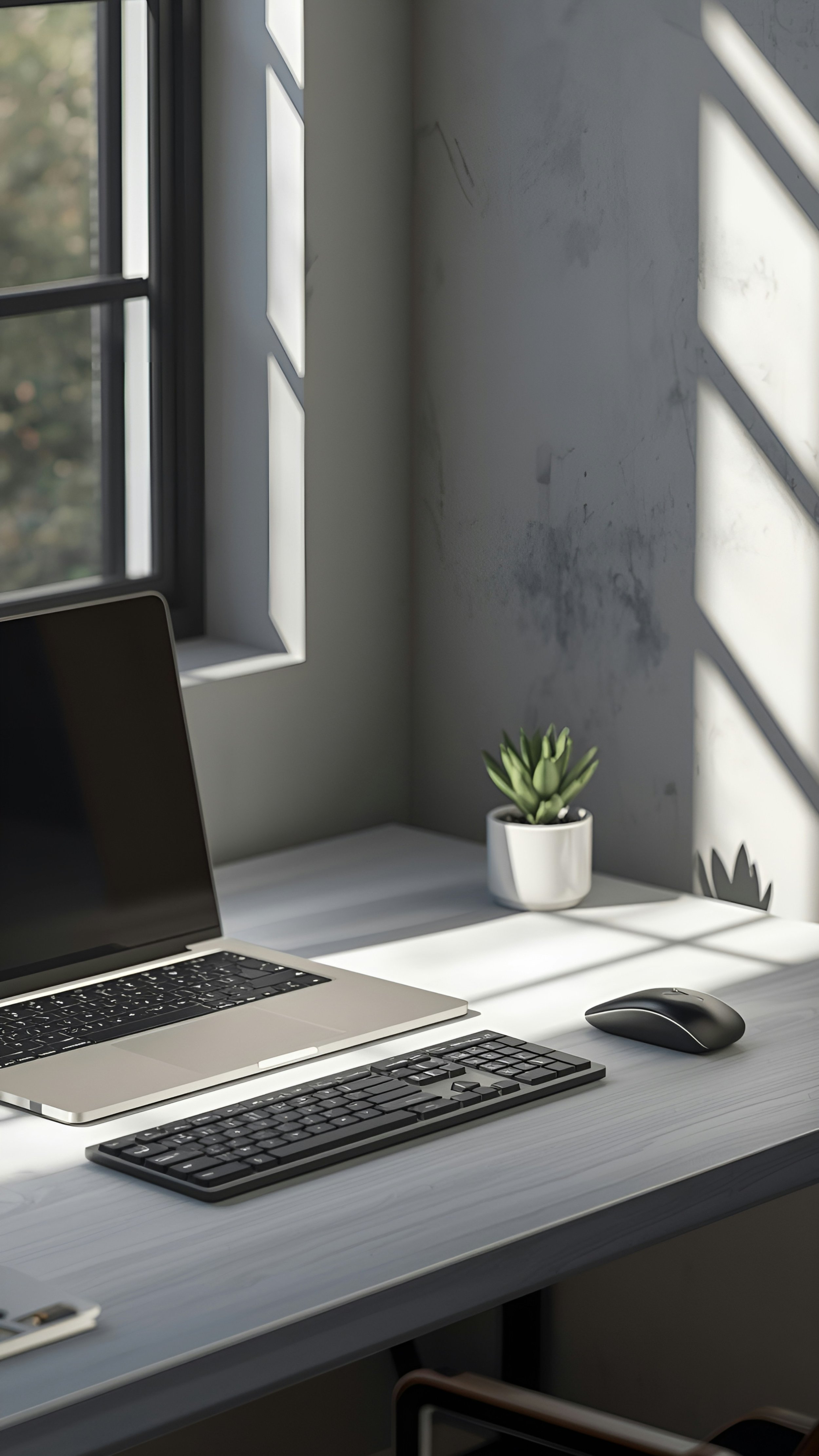 laptop on desk 