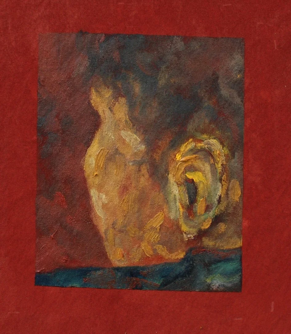 We are looking at each others no6, 12x10,5 inches, Oil on canvas, 2023