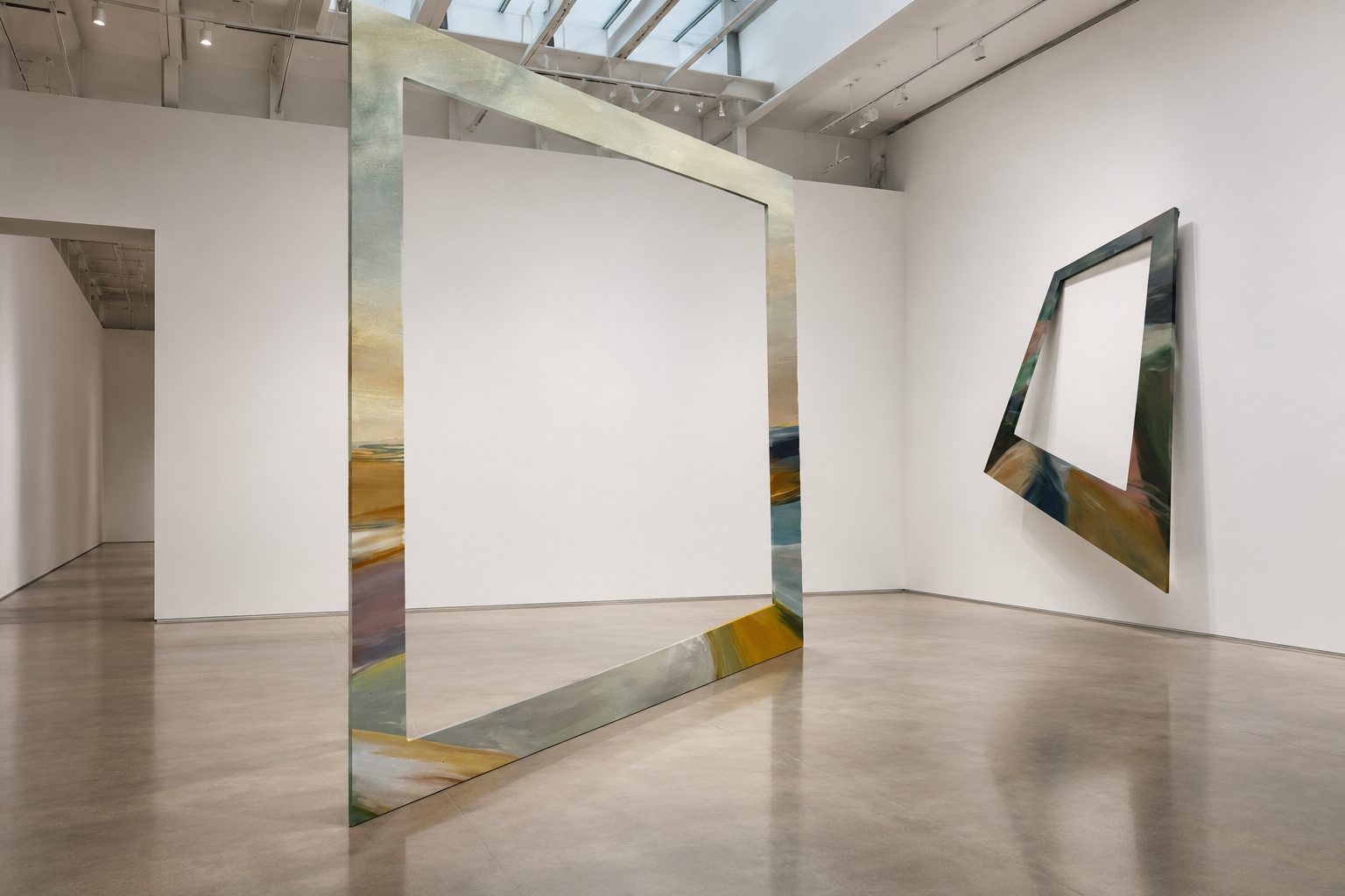 Layers of history,
maquette for installation piece 
Oil on canvas and wood