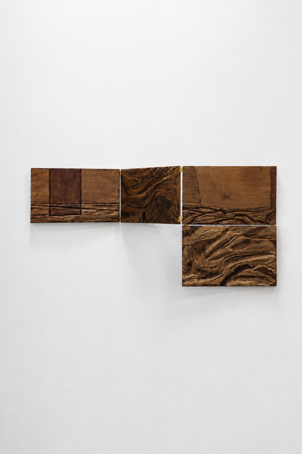 Stories unfolding, 16x24 inches, hand-carved wood and wood stain, 2026