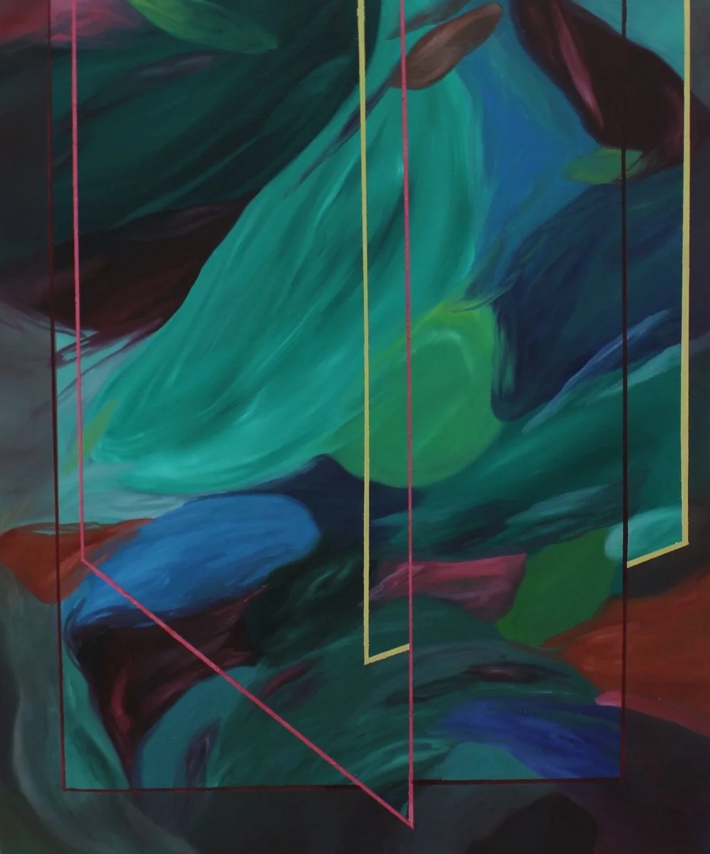 Converging, 37x31 inches, Oil on canvas, 2026