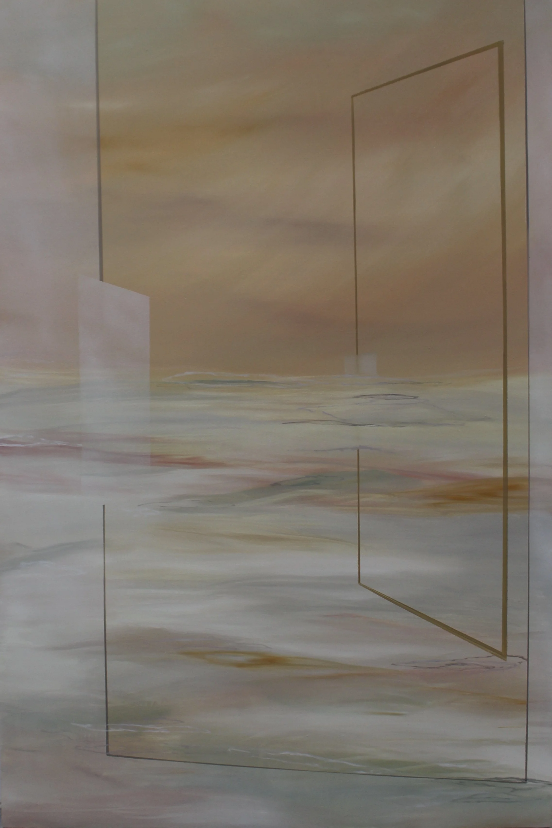 I existed in parallel, 60x40 inches, oil on canvas, 2026