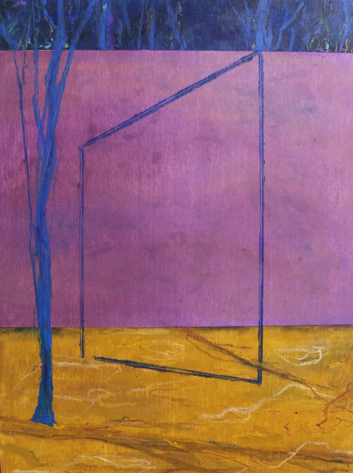 In the paths I had yet to walk,
12x9 inches, Oil pastel on wood, 2025