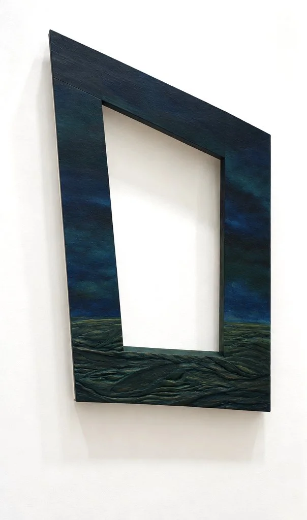 They met, 31x21x1,5 inches, Oil and handcarved on handmade support in wood, 2026