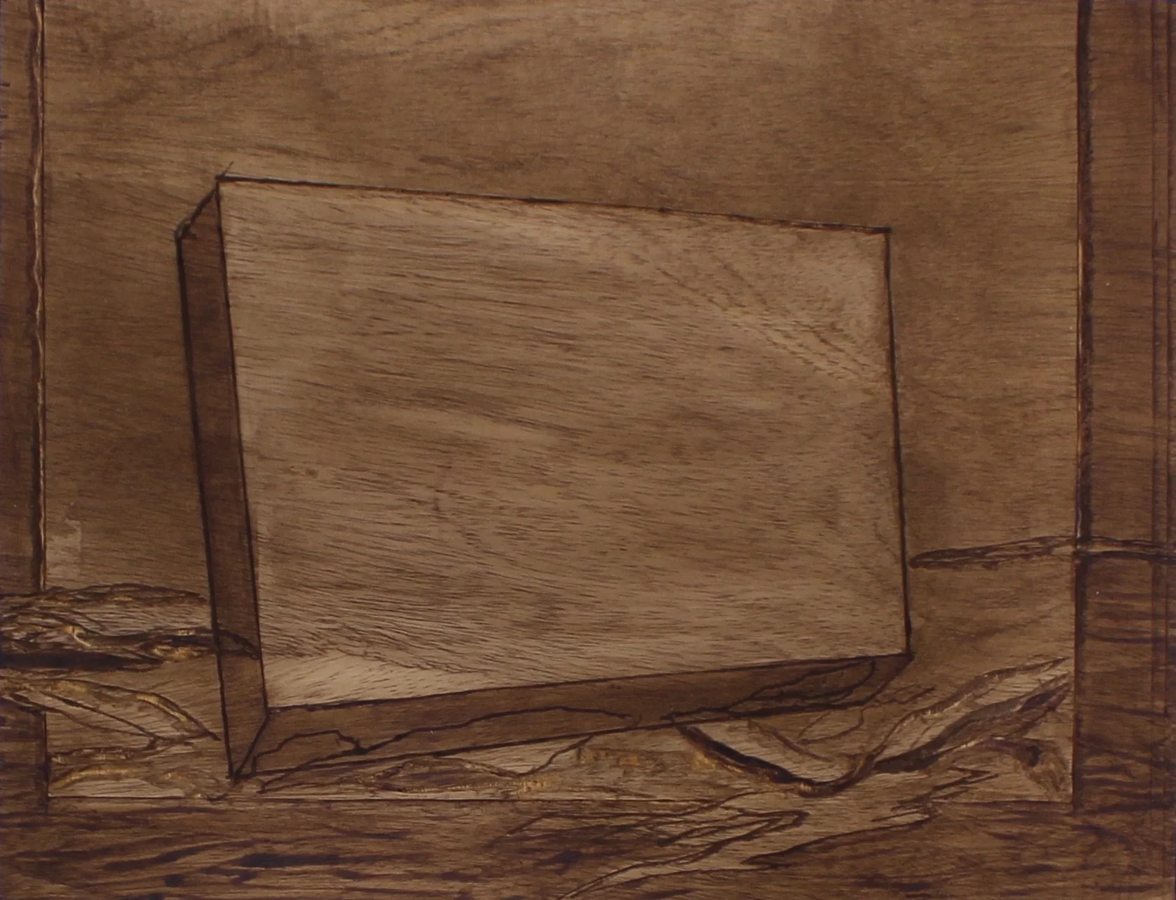 Stories we carved, 12x16 inches, hand-carved wood and wood stain, 2026