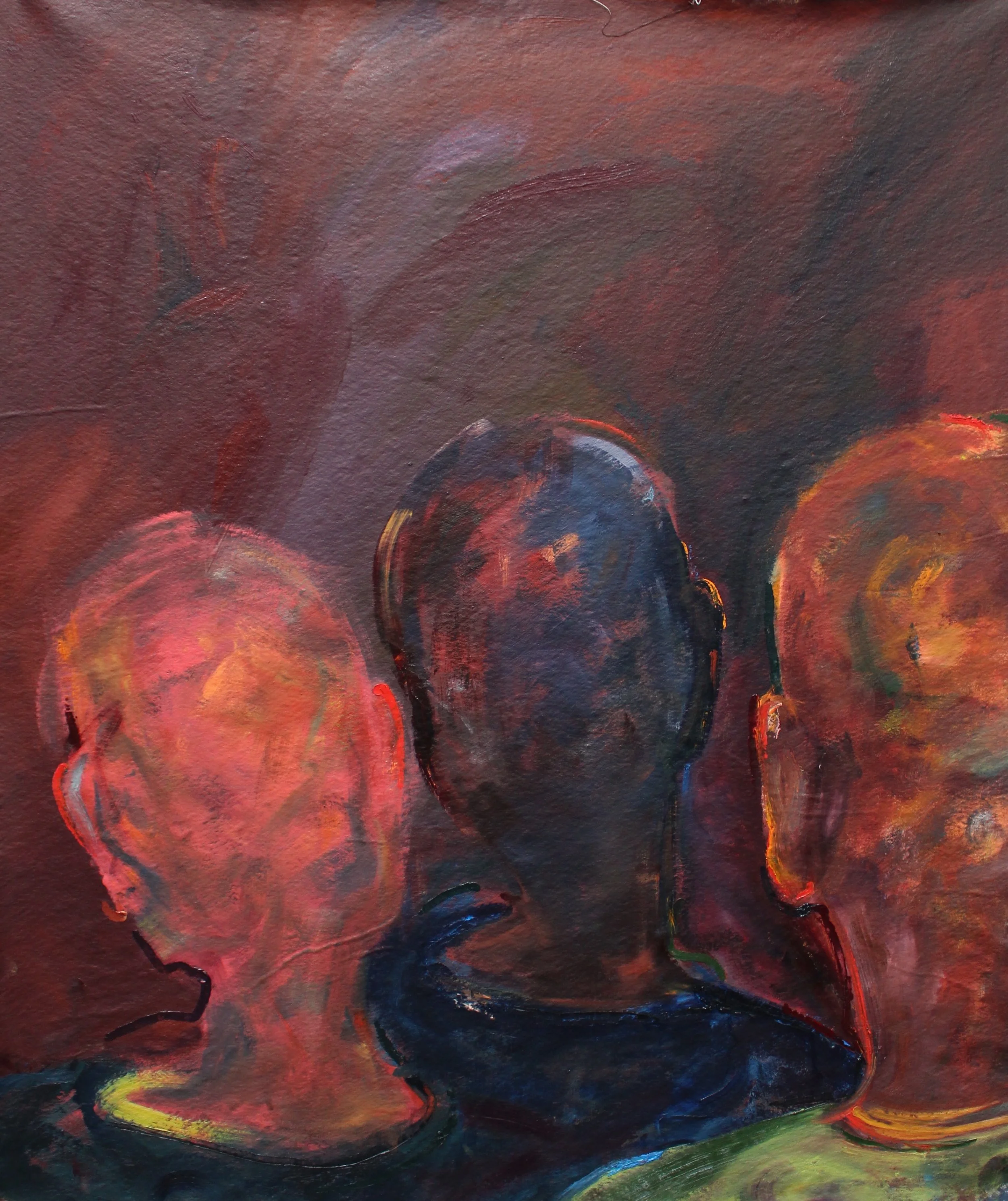 We are standing in the forest no1 , 58x49 inches, Oil on canvas, 2023