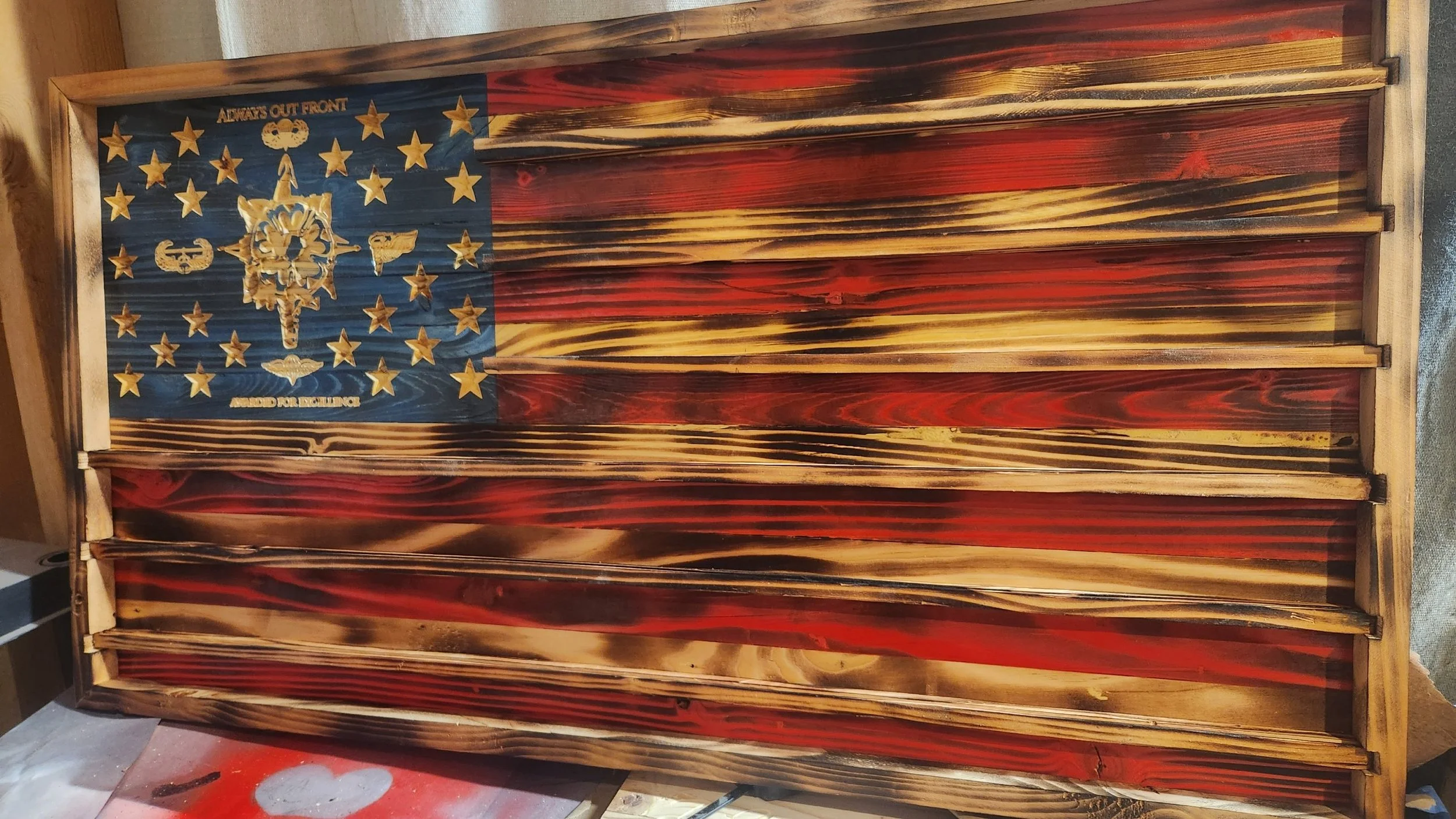Custom Challenge Coin Holder Flag