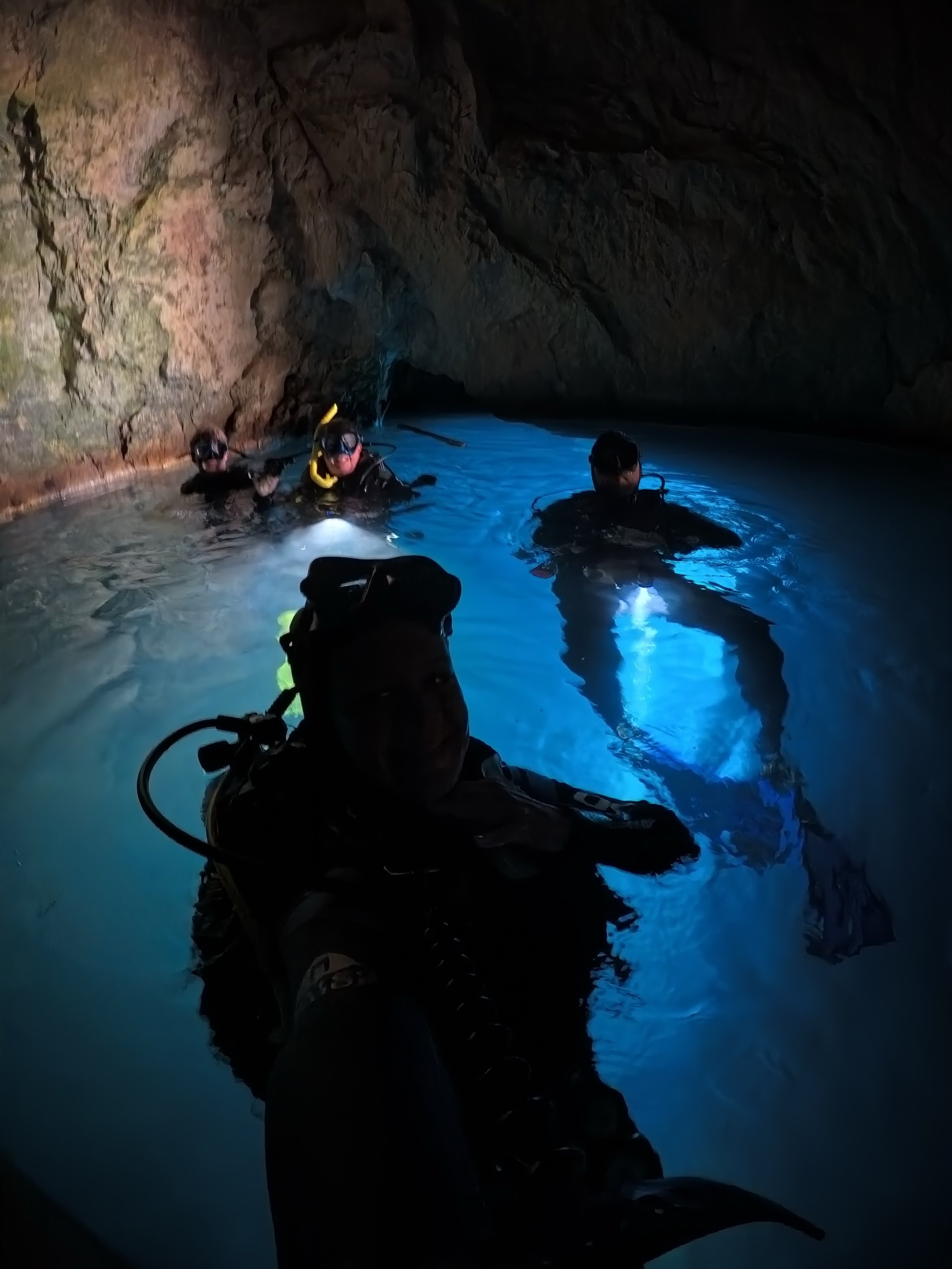 Cave diving in Bat Cave at the Keri Cave area with Eurodivers Zante