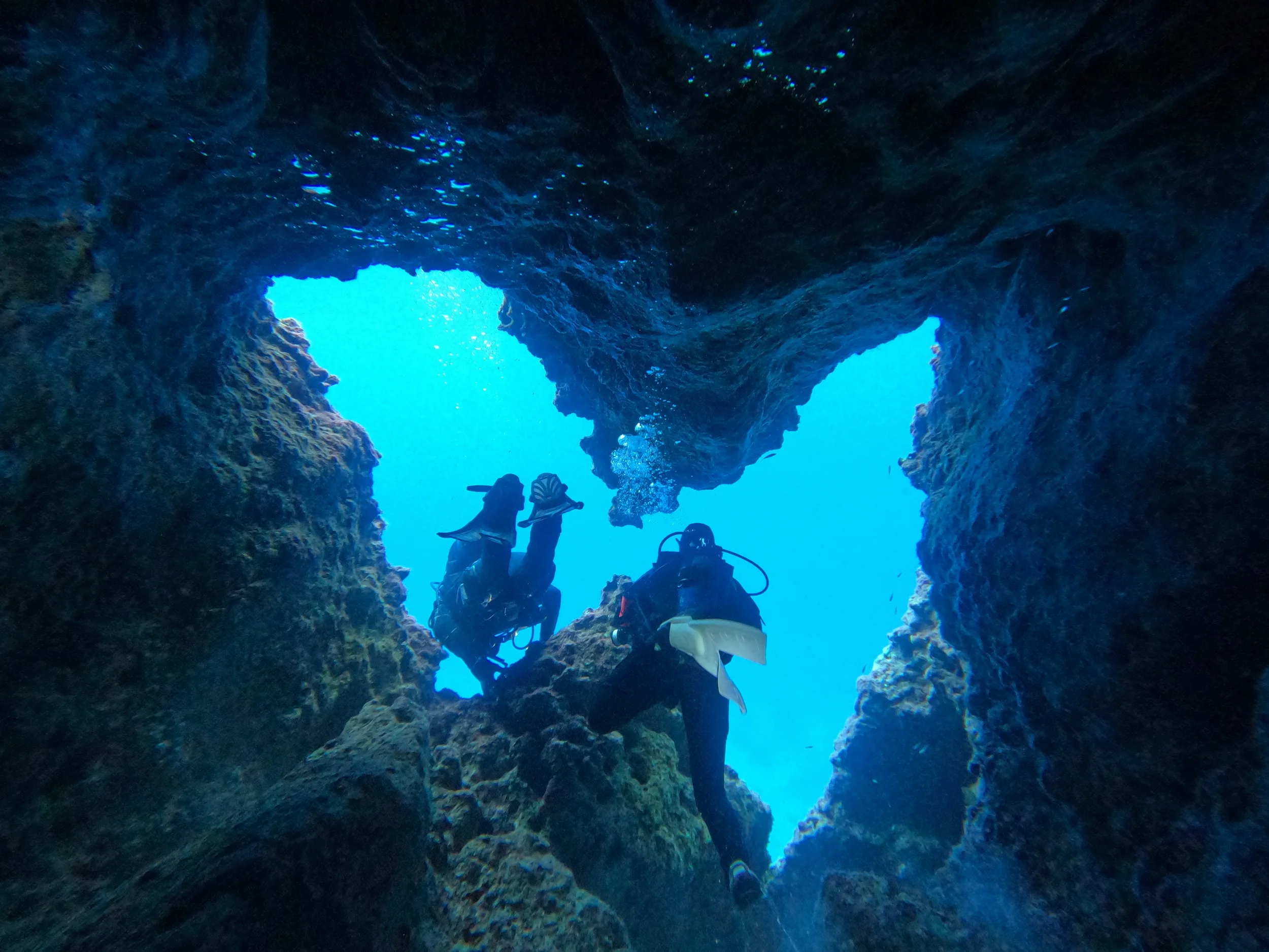 Scuba diving in Butterfly cave in Zakynthos with Eurodivers Zante