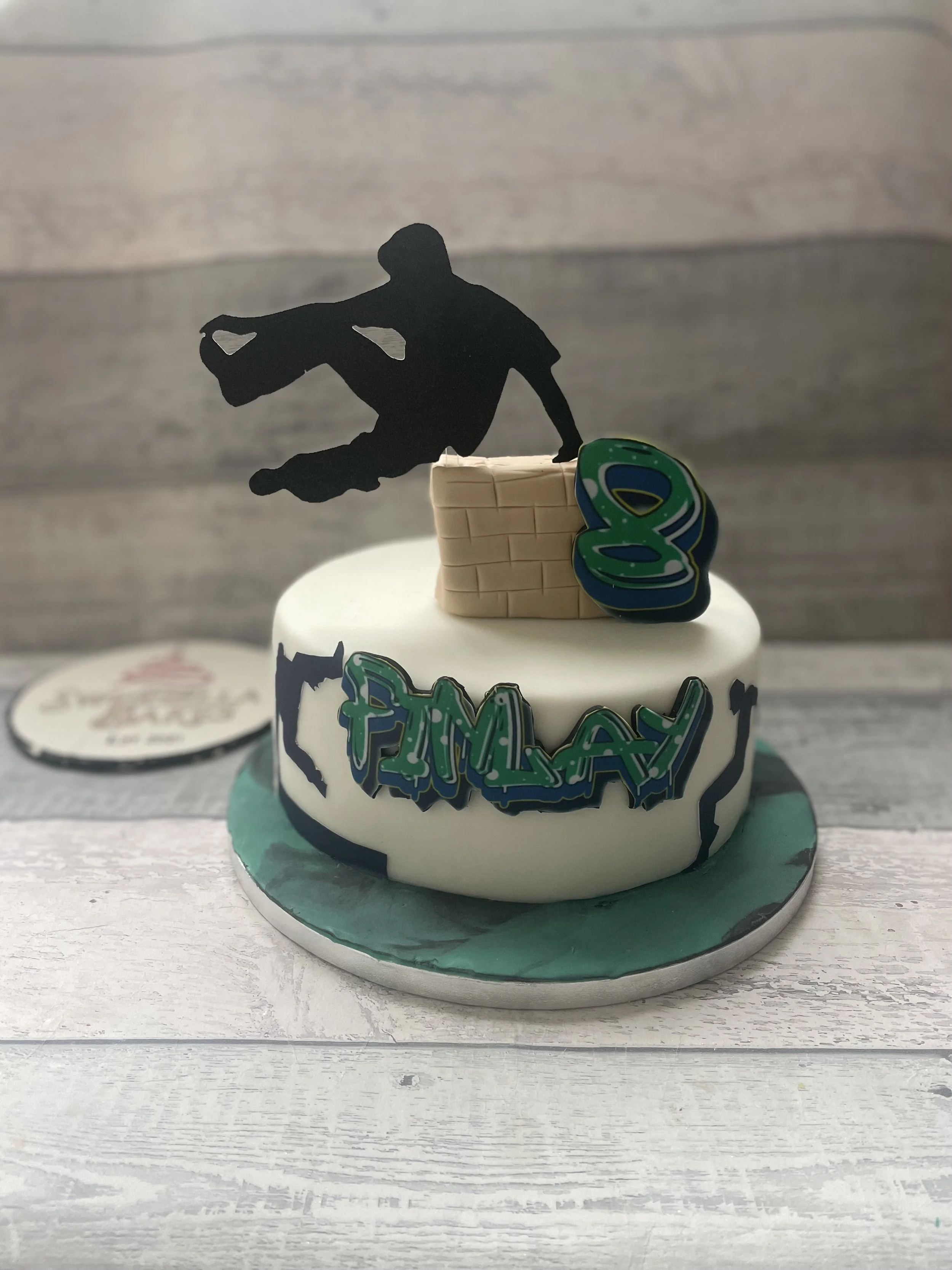 A birthday cake with a 