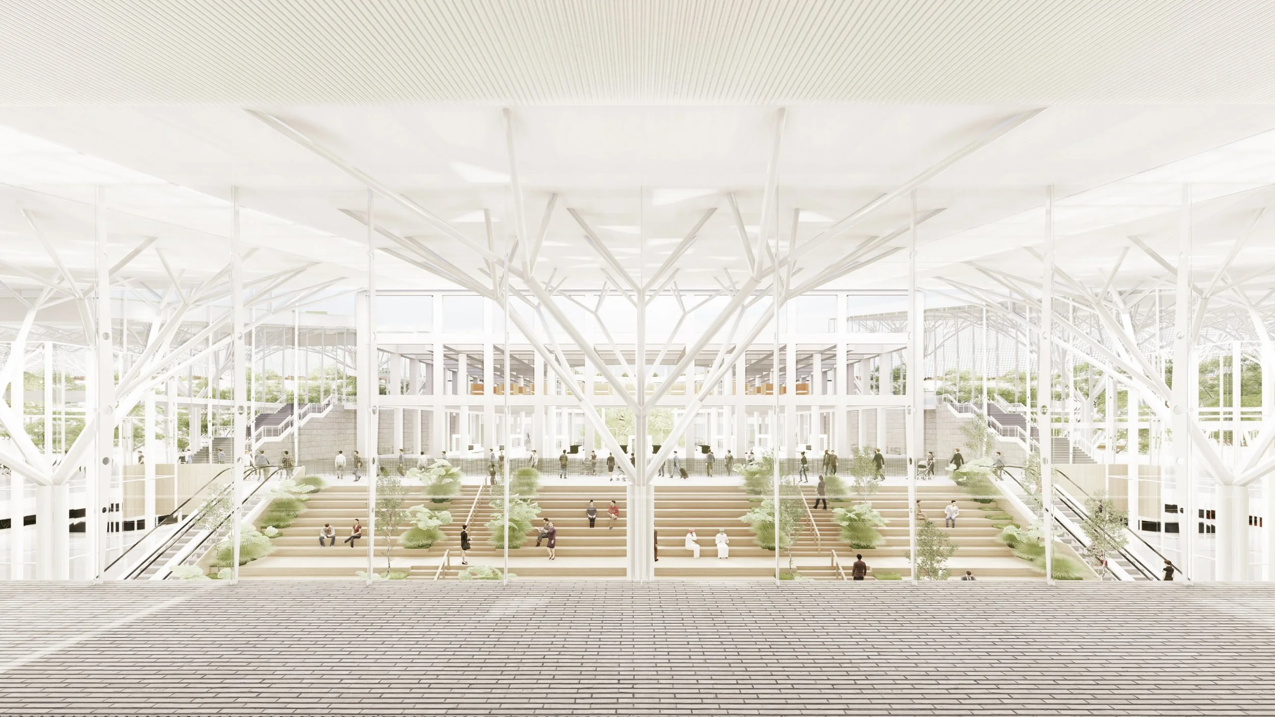 STUTTGART AIRPORT COMPETITION - DESIGNER: FGP - PROJECT LEADER: DAMAA - RENDER AND MODELING: DAMAA