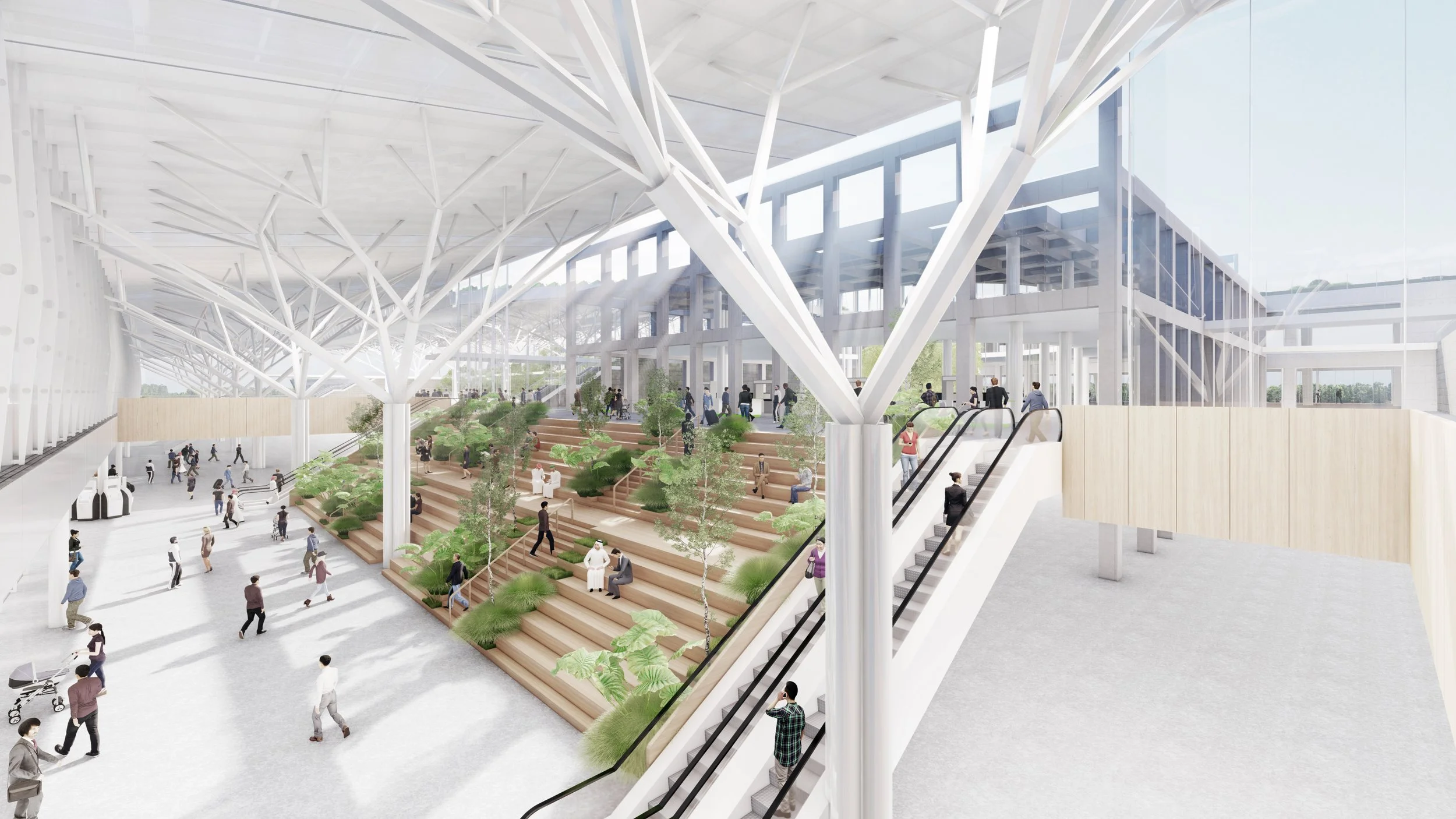 STUTTGART AIRPORT COMPETITION - DESIGNER: FGP - PROJECT LEADER: DAMAA - RENDER AND MODELING: DAMAA