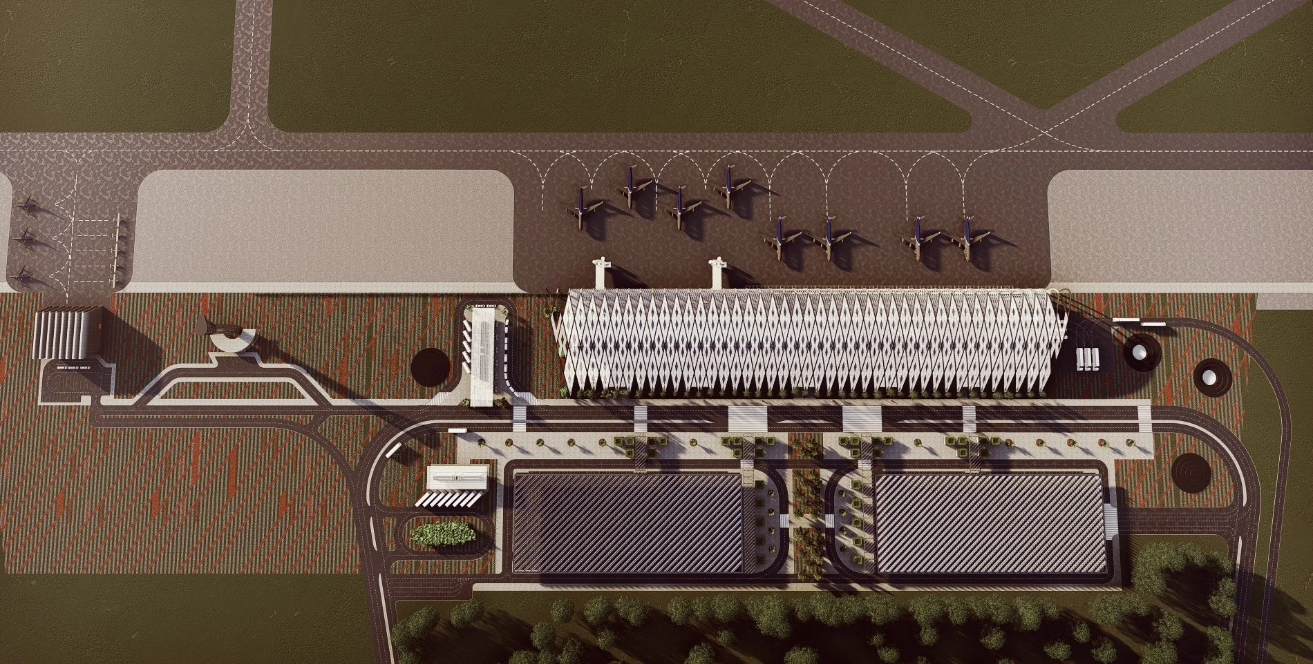 AIRPORT COMPETITION - DESIGNER: FGP - PROJECT LEADER: DAMAA - RENDER AND MODELIG: DAMAA