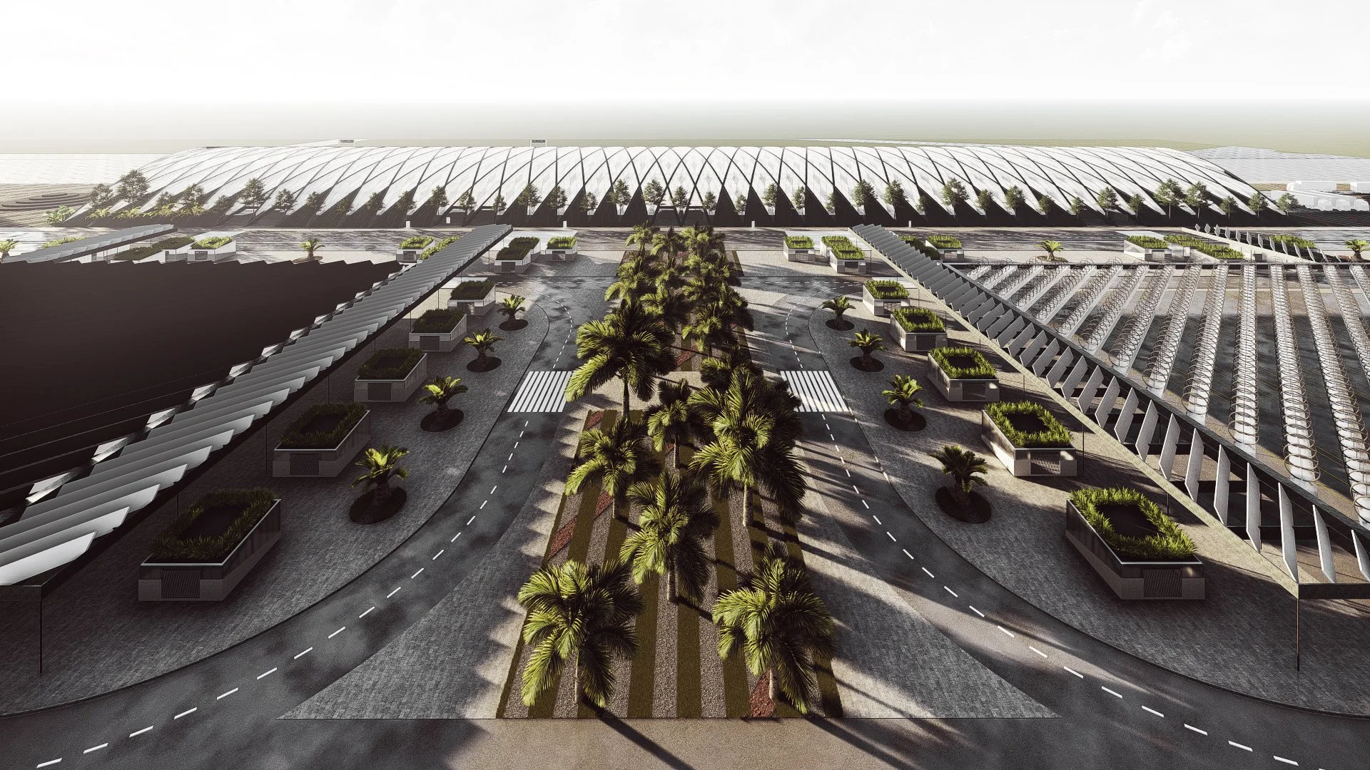 AIRPORT COMPETITION - DESIGNER: FGP - PROJECT LEADER: DAMAA - RENDER AND MODELING: DAMAA
