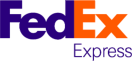 FedEx Express logo with purple and orange text.