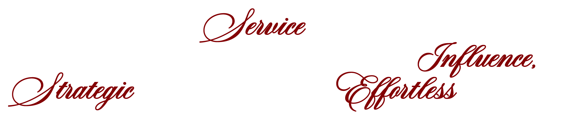 Text quote on black background: 'A refined PR service crafted to elevate your presence through discreet influence, strategic connections, and effortless elegance.'