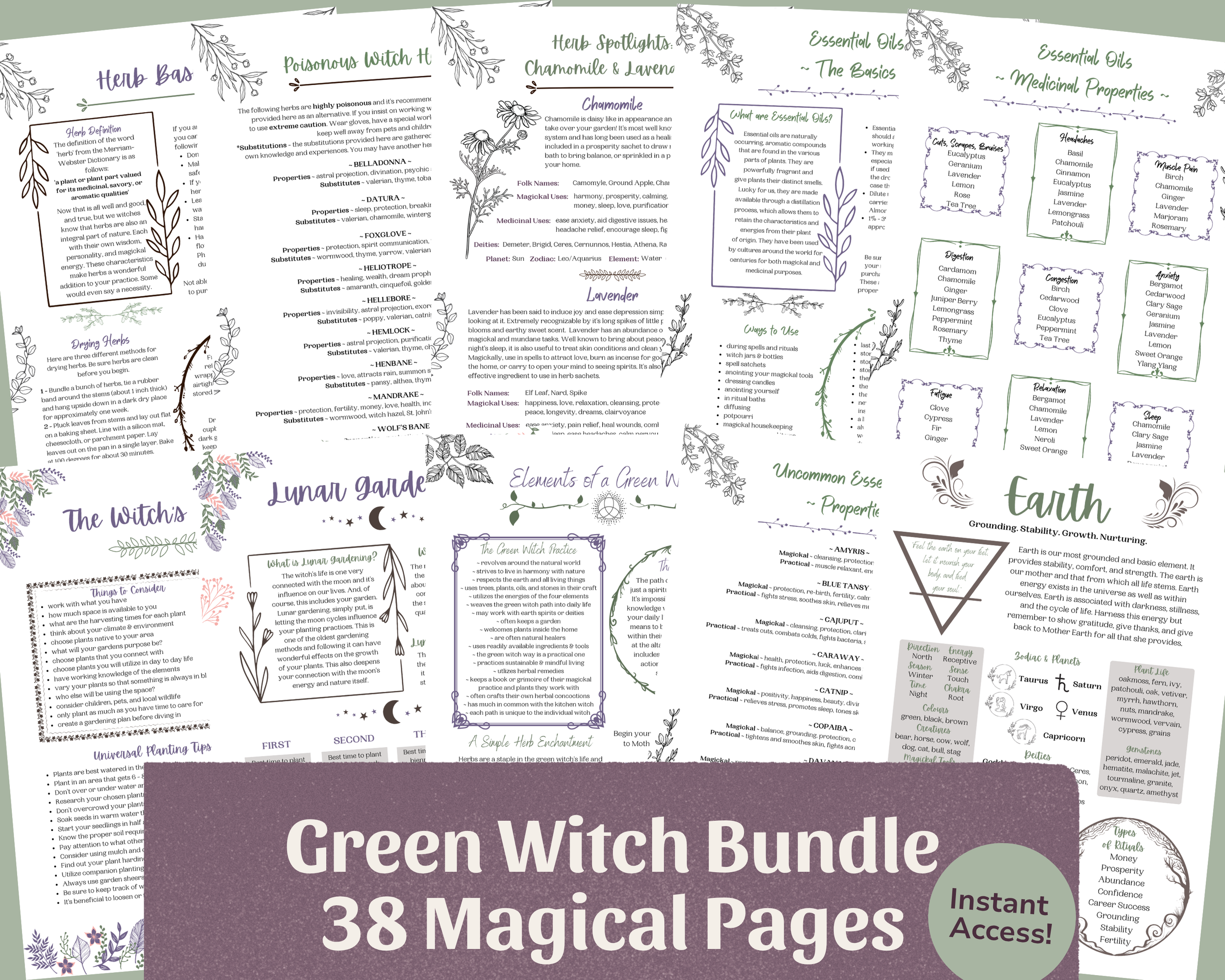 Green Witch Grimoire Bundle
