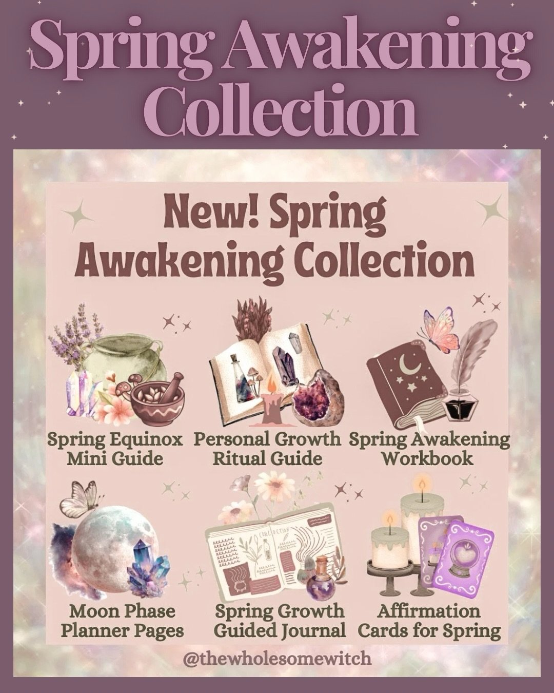Happy Saturday all! Today I wanted to officially introduce my new seasonal offering, the Spring Awakening Collection. Spring is a season for renewal, intention setting, personal growth, moving forward after a long winter, and so much magic. A time to