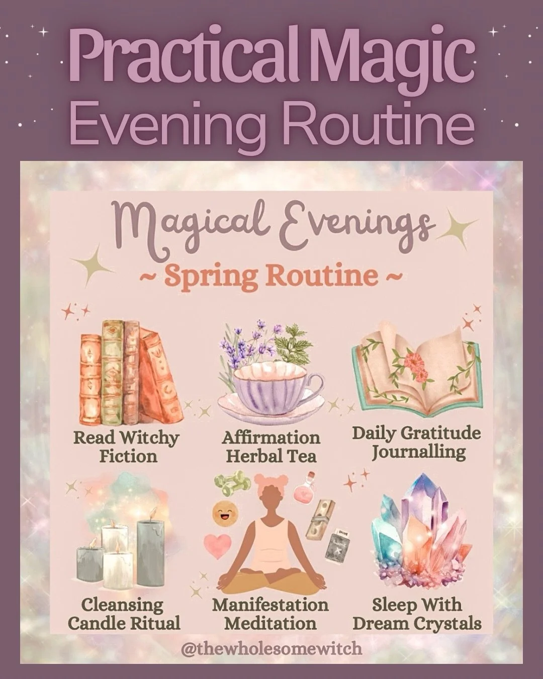 Following up my Magical Spring Morning Routine post with an evening one (just look back a post if you missed it) because having a good morning really begins with the night before! Evening routines are so important for winding the body down to receive