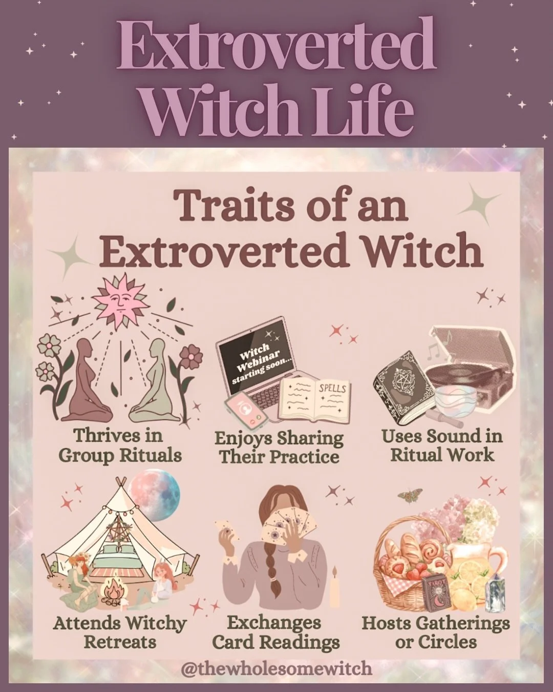Happy Sunday all! Following up on my introverted witch post with an extroverted one! Can&rsquo;t have one without the other. And just to re-iterate that this post is simply for fun and it&rsquo;s interesting to see which traits resonate with differen