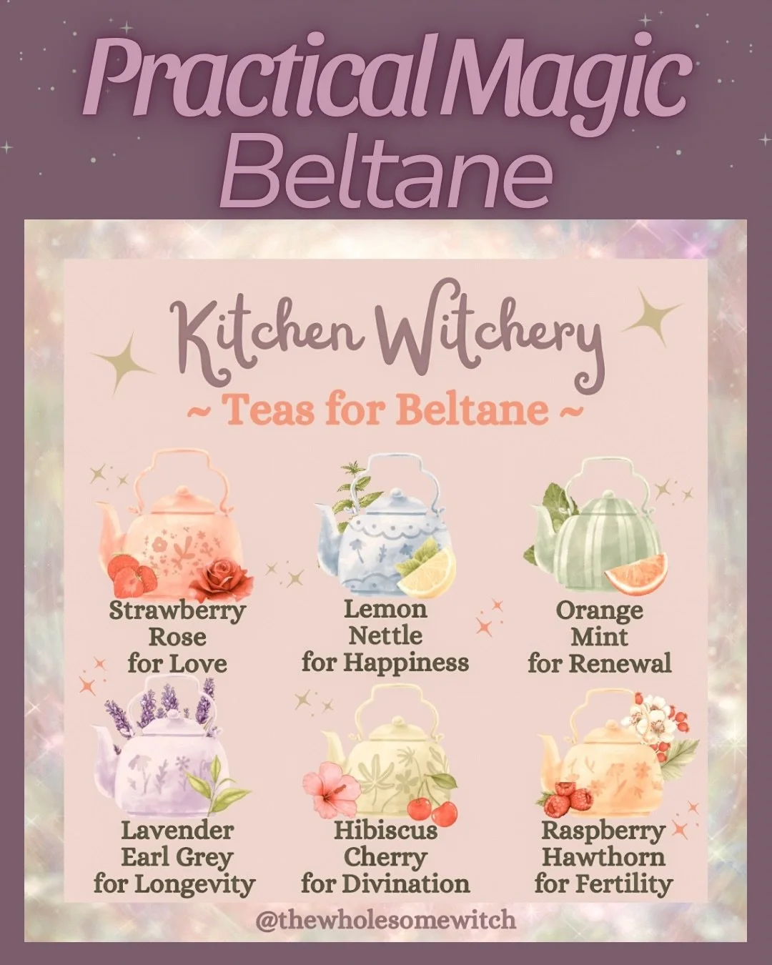 Teas for the week because Beltane is nearly upon us! I feel like it&rsquo;s creeping up so fast lol. To kick off our Beltane content, here are some teas that lend themselves well to the energy of the season. Enjoy hot or iced as we welcome in this wa
