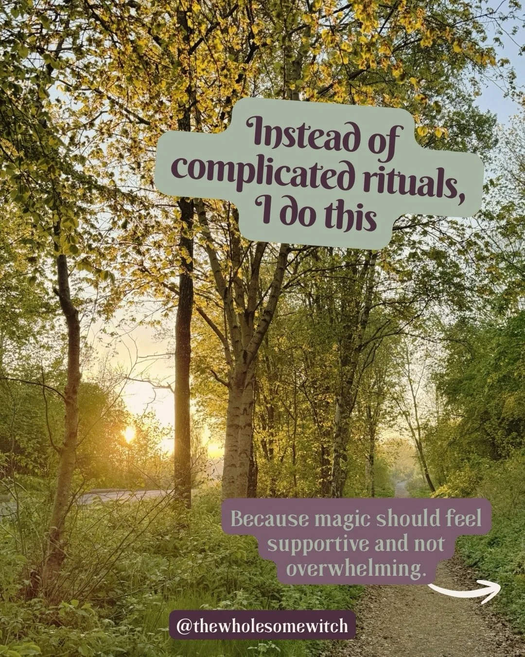 Not having enough of something is a common barrier I hear about when it comes to having a consistent spiritual practice. And I think a lot of people feel like living magically has to mean more of things; more tools, more time, more knowledge. But hon