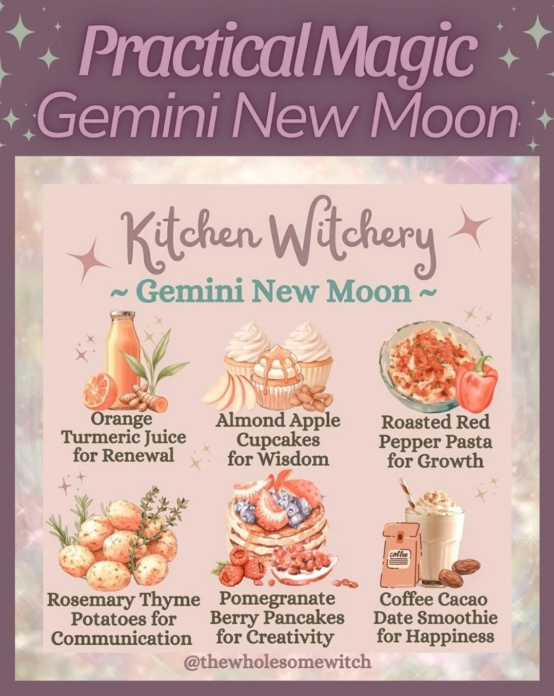 The kitchen is calling my witchy friends! Here are some delicious, in my humble opinion lol, kitchen witchery ideas for the New Moon in Gemini coming up on June 14th/15th. Be sure to swipe for a longer list of foods and save for later ✨
&hellip;
I wi