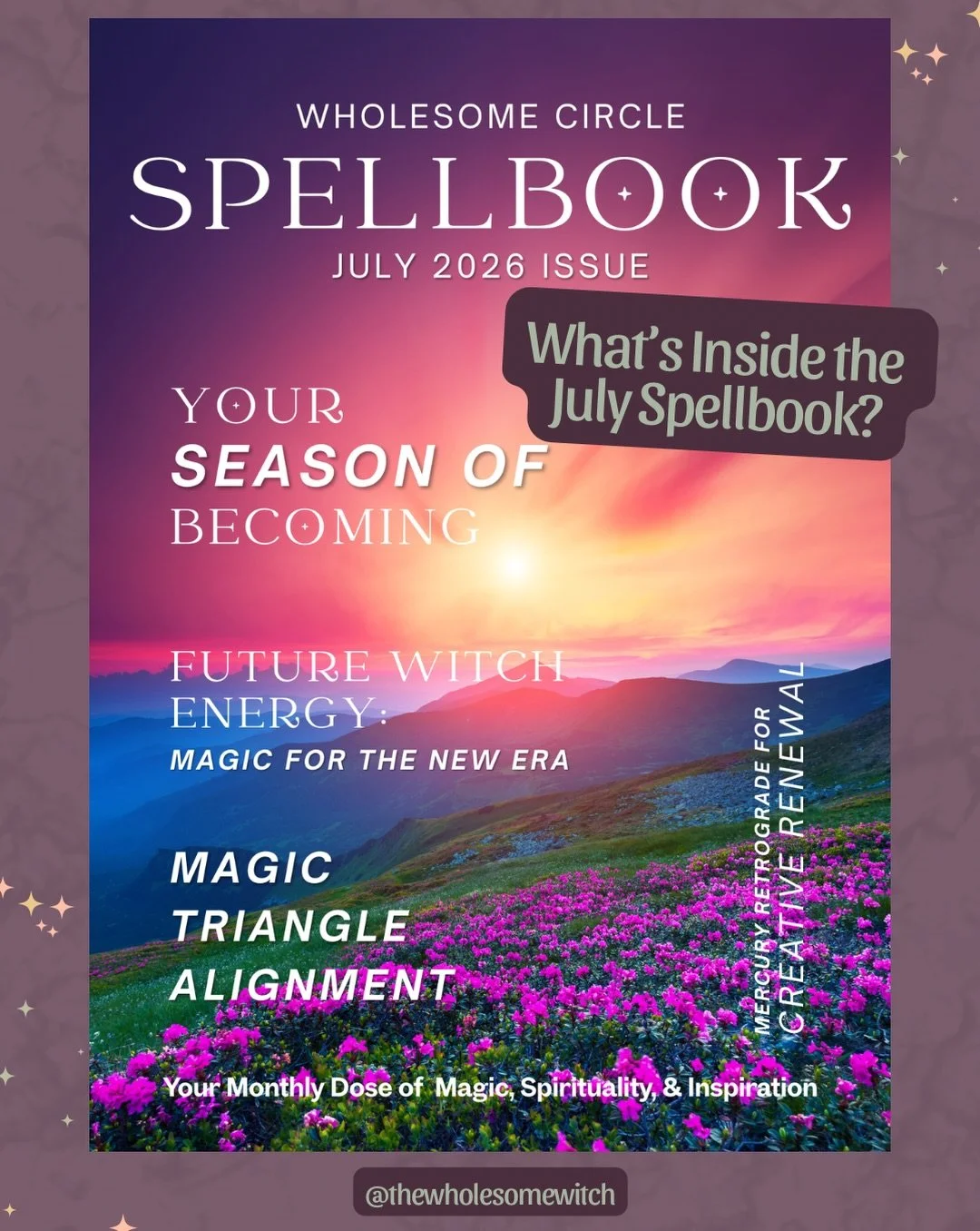 Happy Saturday all! My July Spellbook E-zine is officially available and I just wanted to share a little peek inside with you today. This issue we are going all in on the energies of this abundant, expansive, and vibrant month. There is a lot happeni
