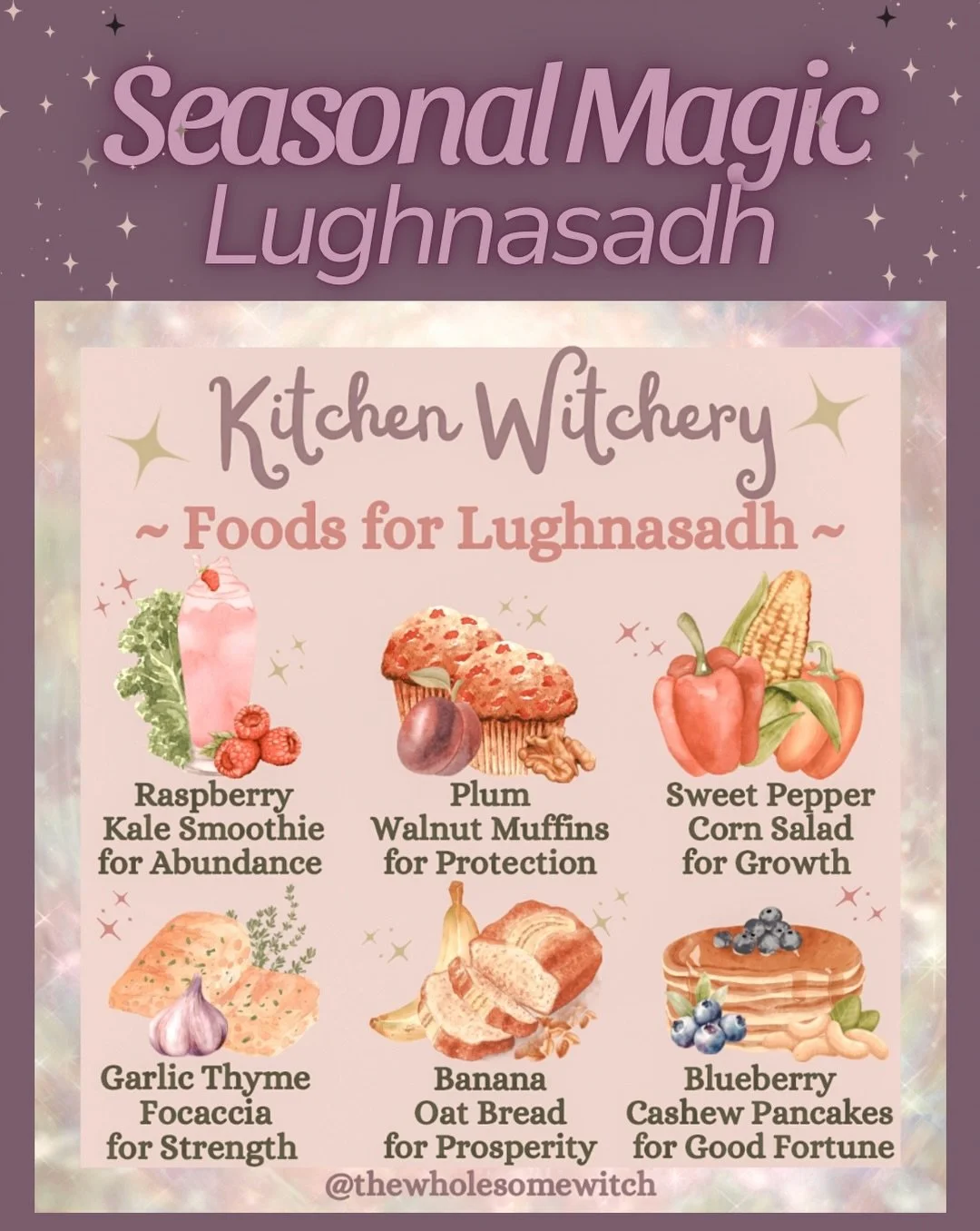 Time for some Lughnasadh inspired kitchen witchery! Harvest festival foods are definitely some of my favourites and we are just 4 sleeps away  My Southern Hemisphere friends be sure to swipe for Imbolc food ideas! And give this one a save for the wee