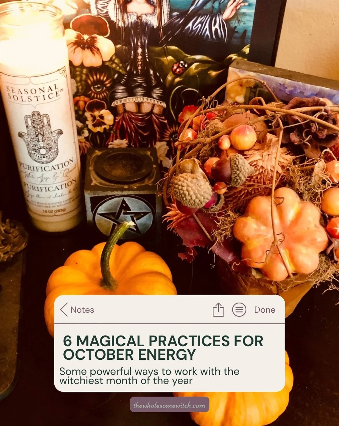 Happy Monday all and welcome to the first full week of this glorious month. Today I wanted to share a few ways to lean into the incredibly special energy of October; the beauty of the long nights, the unique atmosphere, and the things that remain uns