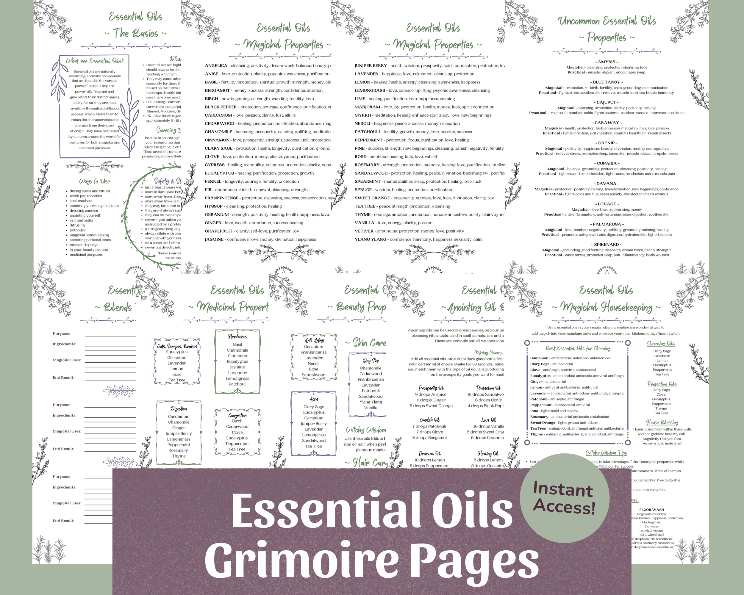 Essential Oils Grimoire Collection