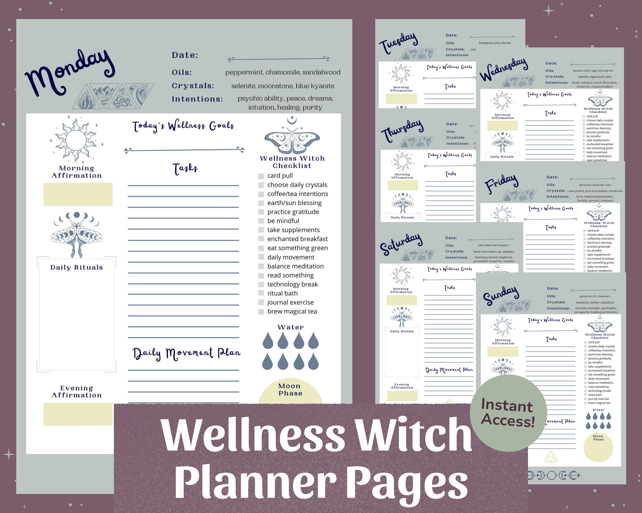 ETSY MAIN PIC - Wellness Witch Planner Pages.png