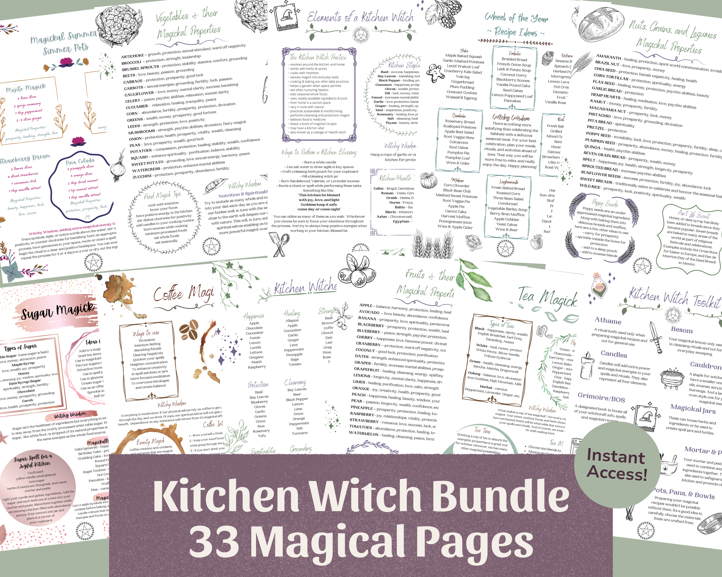 Kitchen Witch Complete Grimoire Bundle