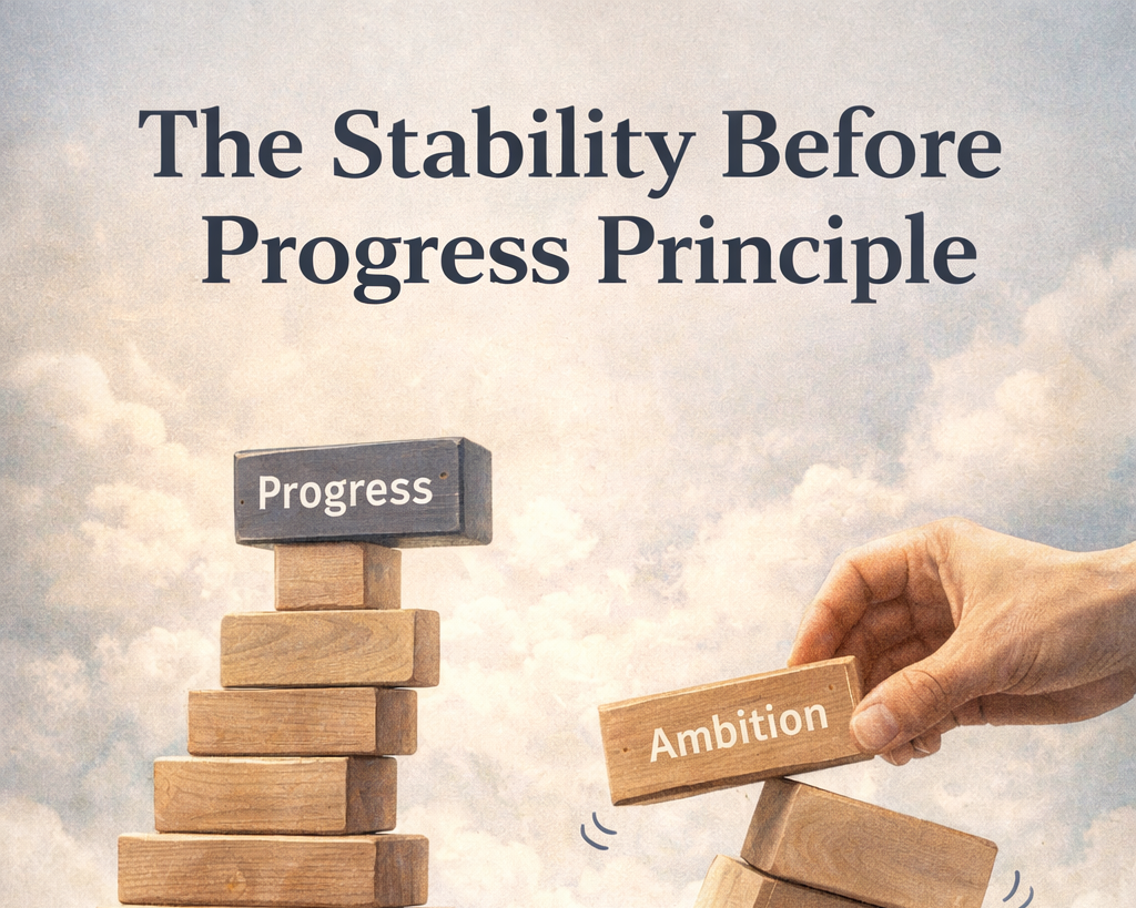 The Stability Before Progress Principle