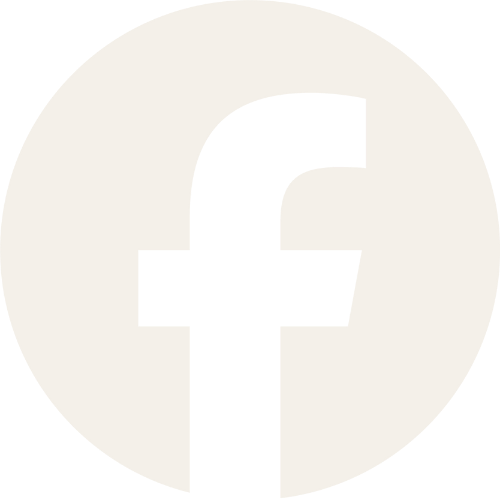 Facebook logo with white letter 'f' on a circular black background.