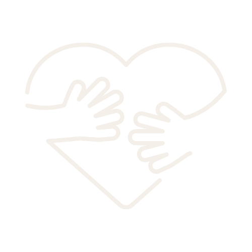 Neon outline of two hands forming a heart shape on a black background.