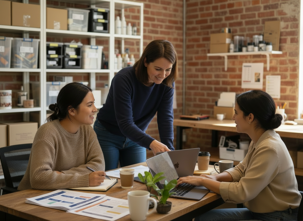 Operations strategy workshop and founder coaching session for implementing scalable systems.