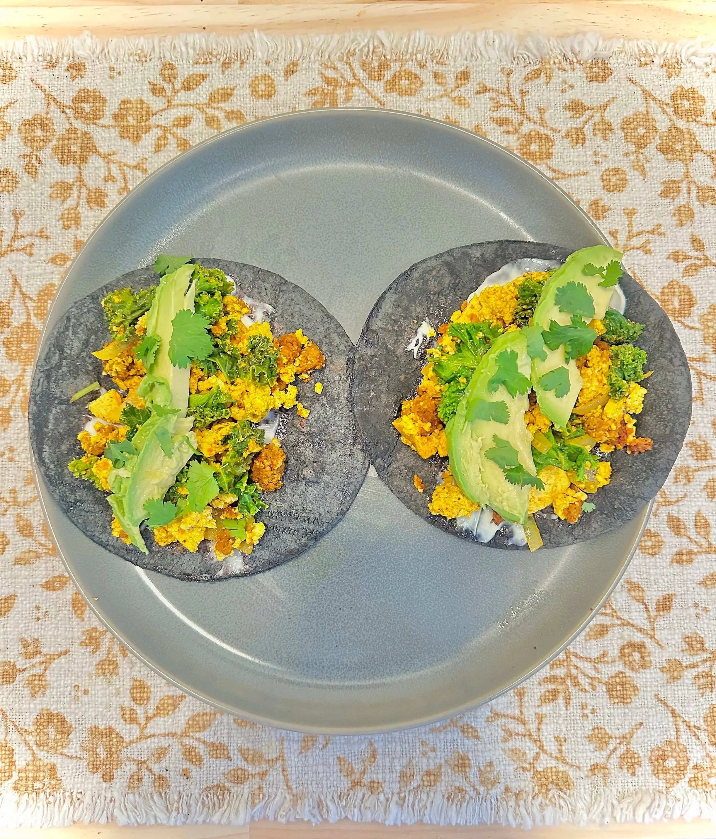 Tofu &amp; Plant-Based Chorizo Breakfast Tacos 