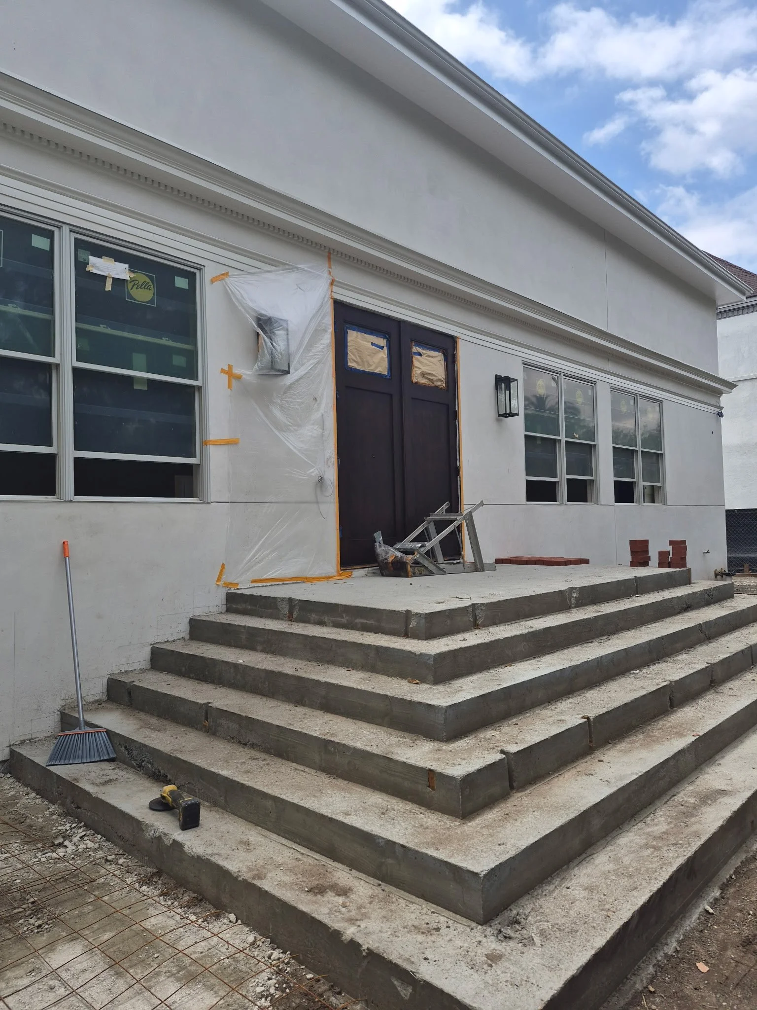 View of Front of DDR with New Stairs Leading into DDR (as of 05/26/2026).
