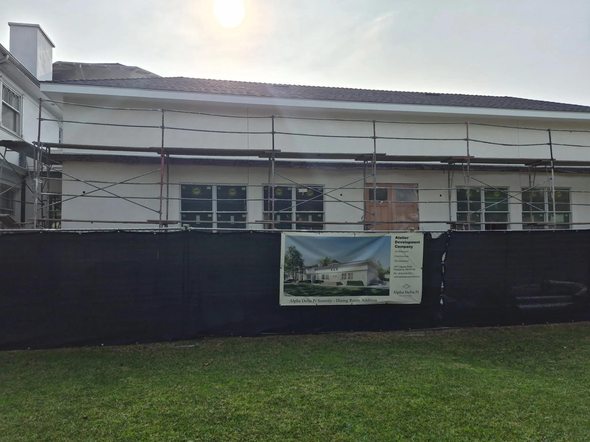 alpha psi of alpha delta pi adpi usc diamond dining room concept inside outside exterior interior construction in progress