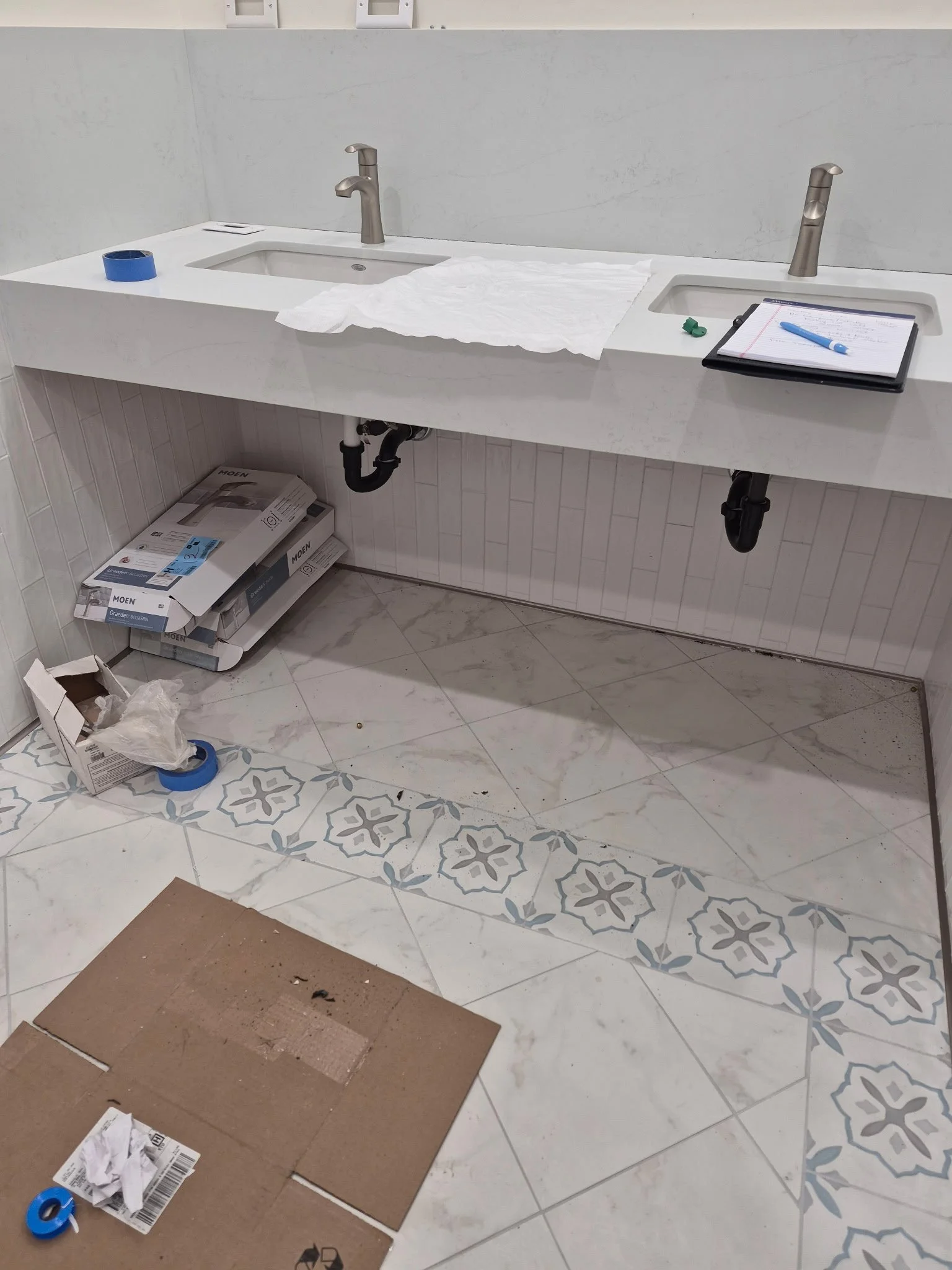 Powder Room in Progress.
