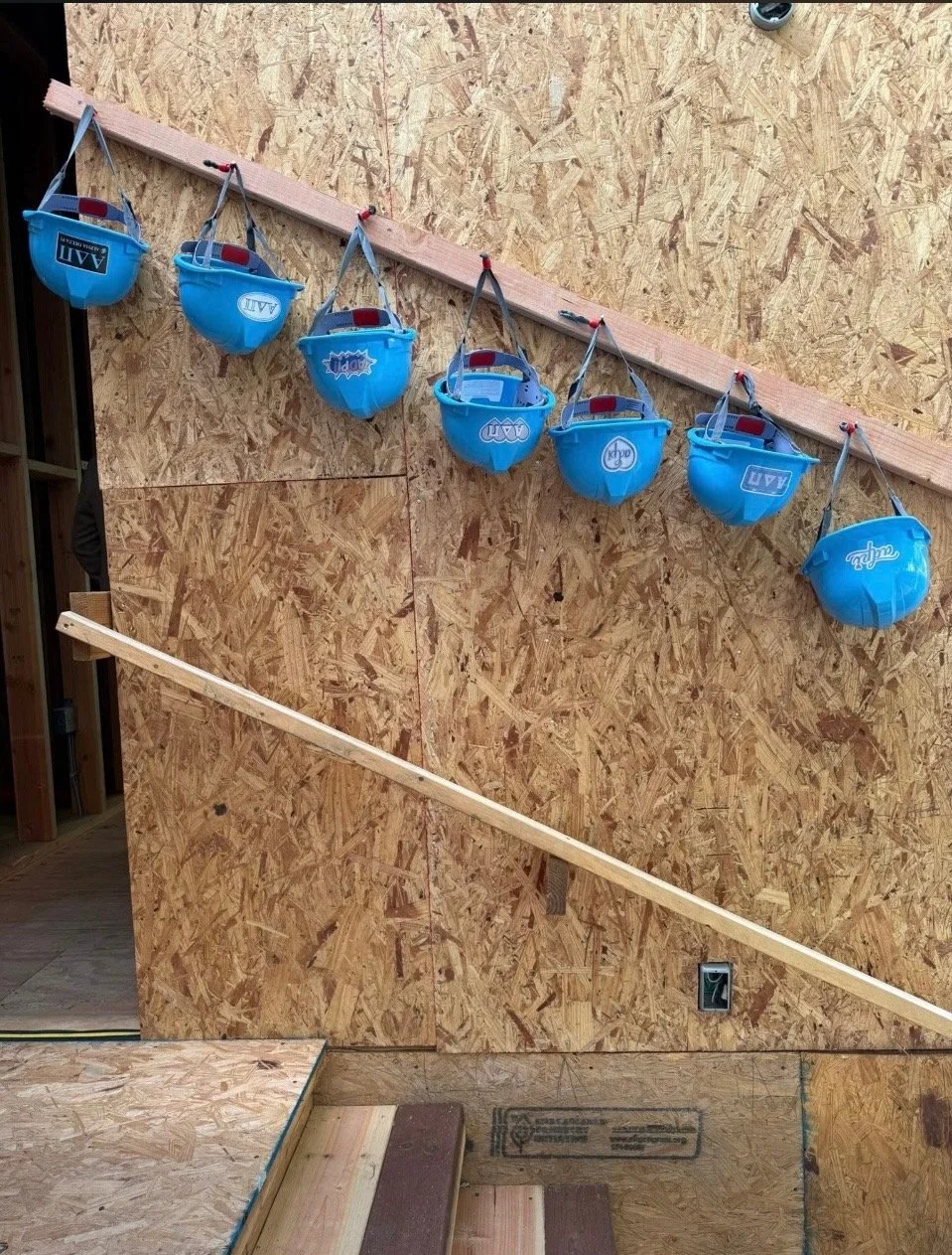 alpha psi of alpha delta pi adpi usc diamond dining room concept inside outside exterior interior construction in progress outside interior hard hats 