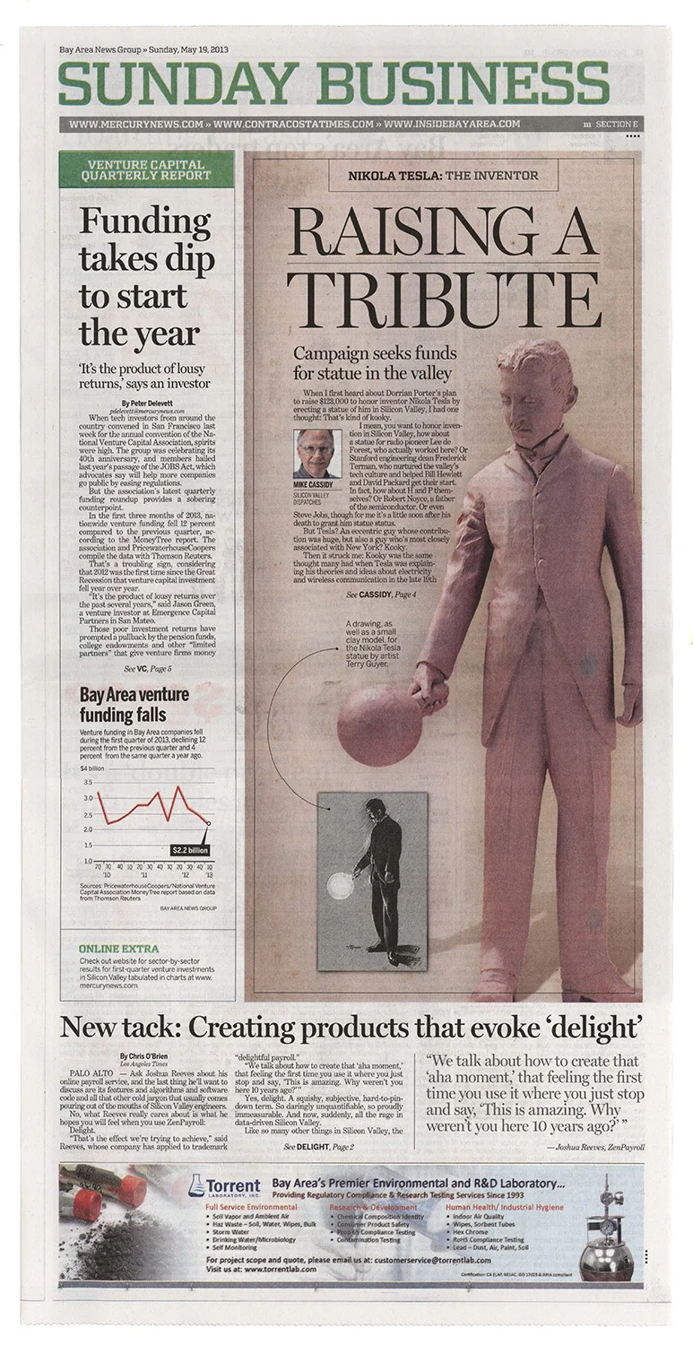 KickStarter Campaign announced on the front page of the Sunday Business Section. Read the Article