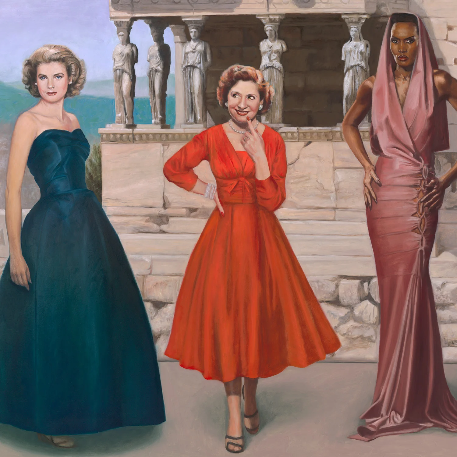 "The Three Graces" 60x72" oil on linen, Available