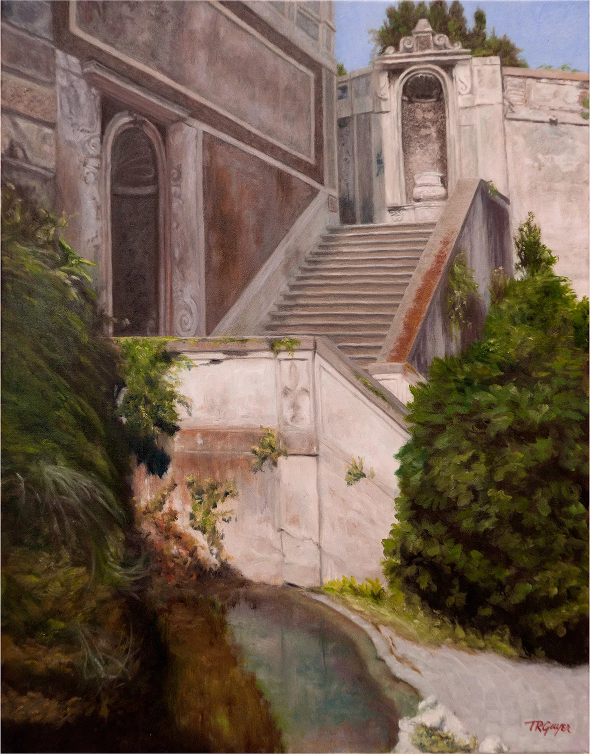 "Ancient Roman Stairway" 20x16" oil on linen